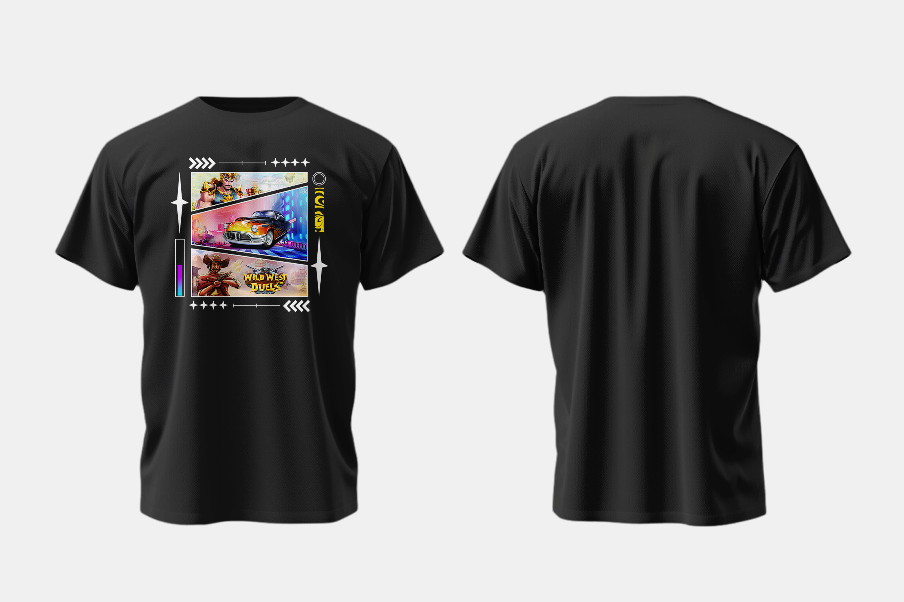 kaos-unisex-black-premium-motif-wild-west-duels